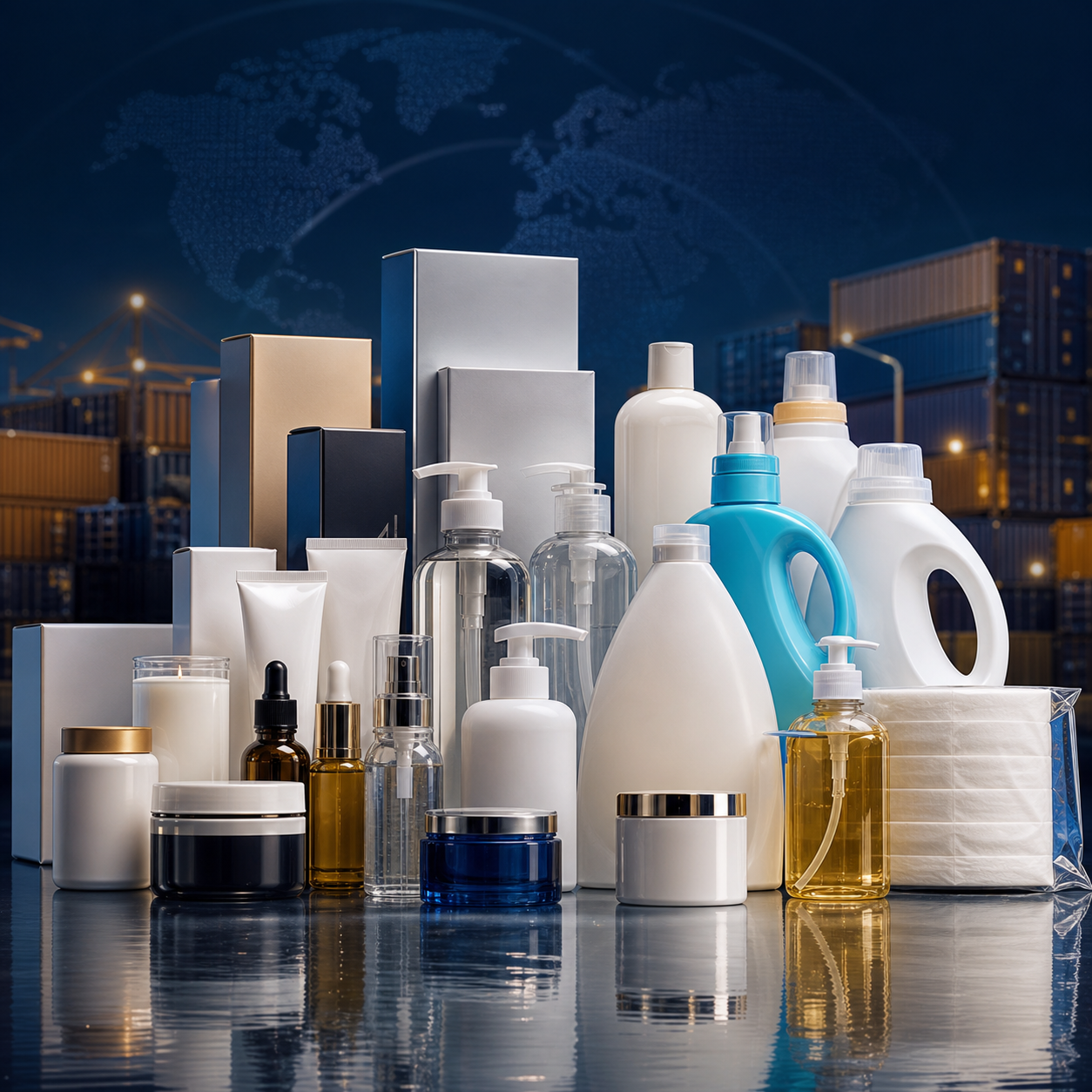 Cosmetics and household essentials